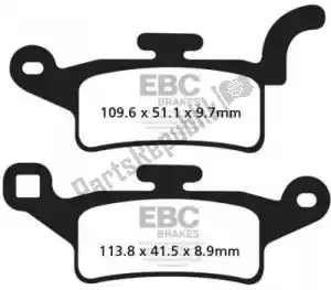 EBC EBCSFA492 klocki hamulcowe sfa492 organiczne klocki hamulcowe do skuterów - Dół