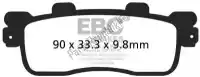 EBCSFA498, EBC, Pastilhas de freio sfa498 pastilhas de freio orgânicas para scooter    , Novo