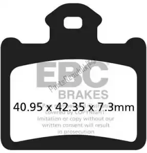 EBC EBCFA602R plaquette de frein fa602r plaquettes de frein r frittées - La partie au fond