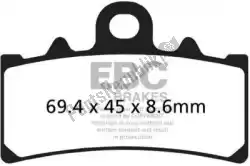 Ici, vous pouvez commander le plaquette de frein fa606 plaquettes de frein organiques auprès de EBC , avec le numéro de pièce EBCFA606: