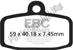 Here you can order the brake pad fa612tt organic brake pads from EBC, with part number EBCFA612TT: