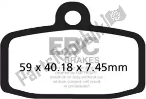 EBC EBCFA612TT brake pad fa612tt organic brake pads - Bottom side