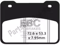 EBCSFA627HH, EBC, Pastillas de freno sfa627hh hh pastillas de freno de scooter sinterizadas    , Nuevo