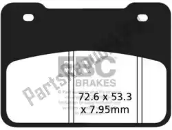 Here you can order the brake pad sfa627hh hh sintered scooter brake pads from EBC, with part number EBCSFA627HH: