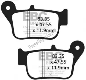 EBC EBCSFA628HH brake pad sfa628hh hh sintered scooter brake pads - Bottom side
