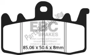 EBC EBCFA630V brake pad fa 630v semi sintered brake pads - Bottom side