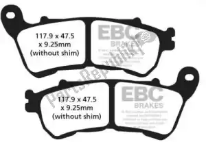 EBC EBCFA640V brake pad fa 640v semi sintered brake pads - Bottom side