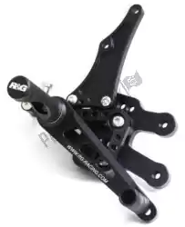 Here you can order the footrest rearset, black from R&G, with part number 41937004: