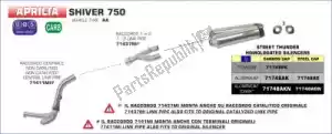 ARROW AR71437MI exh 1 en 2 tuyau intermédiaire - La partie au fond