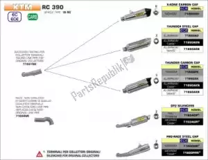 ARROW AR71860AO exh trueno de aluminio - Lado inferior