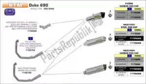 ARROW AR71799AK exh race tech aluminium, embout carbone eec - La partie au fond