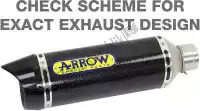 AR51504AK, Arrow, Exh street thunder aluminium, embout carbone    , Nouveau