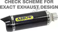 AR53502AKN, Arrow, Exh thunder aluminium dark, carbon end cap    , Nieuw