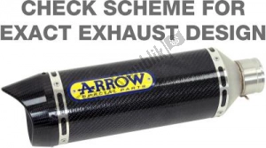 ARROW AR51502AK exh street thunder aluminum, carbon end cap - Bottom side