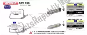 ARROW AR71749PKK exh race-tech titanium, carbon end cap - Onderkant