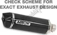 AR71723AKB, Arrow, Exh race-tech aluminium white, carbon end cap    , Nieuw