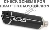 AR71723AKN, Arrow, Exh race-tech aluminium dark, carbon end cap    , Nieuw
