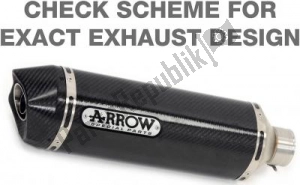 ARROW AR71779PKK exh race tech titanium, carbon end cap - Bottom side
