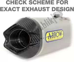 ARROW AR71765PK exh funciona titanio, tapa final de carbono eec - Lado izquierdo