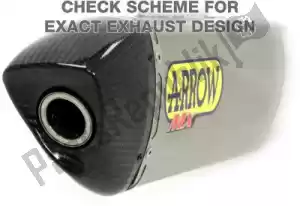 ARROW AR75157TK tapa de carburador de sistema completo exh off road mx comp titan - Lado derecho