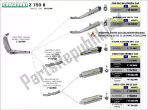 ARROW AR71494MI exh mid-pipe for x-kone silencers - Left side