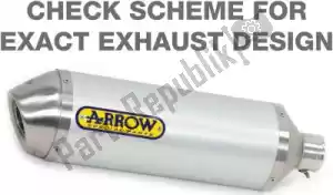 ARROW AR71763AKN exh race-tech aluminium dark, carbon end cap - Bovenste deel