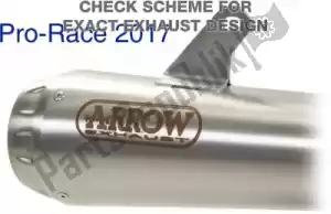 ARROW AR71159HCP medio sistema de escape, pro race titanium + tubo de conexión - Medio