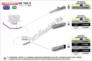 ARROW AR71796MK exh race tech carbonio, fondello in carbonio - immagine 33 di 38