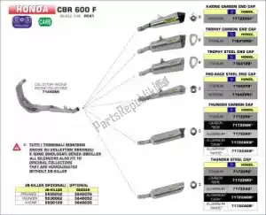 ARROW AR71722PK exh trovão titânio, tampa de carbono eec - Lado esquerdo