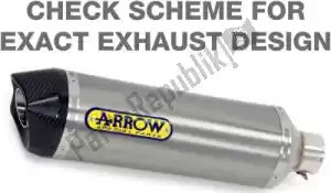 ARROW AR71734AKB exh race tech aluminum white, carbon end cap - Lower part