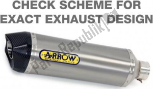 ARROW AR71764AKB exh race tech aluminum white, carbon end cap - image 11 of 12