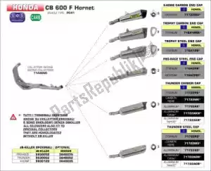 ARROW AR71722PK exh trovão titânio, tampa de carbono eec - Lado superior