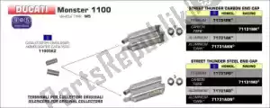 ARROW AR71731AK exh trovão de alumínio, tampa de carbono - Lado inferior