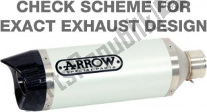 ARROW AR51506AK exh street thunder aluminum, carbon end cap - Left side