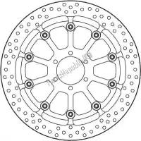 6215116075, Moto Master, Schijf 116075, halo t-floater alu disc 320    , Nieuw