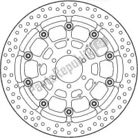 6215116076, Moto Master, Schijf 116076, halo t-floater alu disc 320    , Nieuw