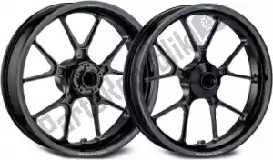MARCHESINI 30760222 kit jantes 3.5x17 m10rr kompe motard alu noir - La partie au fond