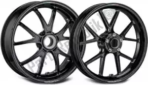 MARCHESINI 30586004 kit jantes 6.0x17 m10rs corse magn noir mat - Face supérieure