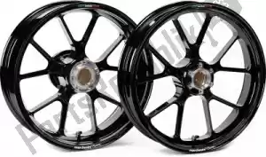 MARCHESINI 30014312 kit de roues 3.0x17 m10rs kompe alu noir anodisé - Face supérieure