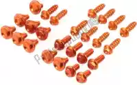 ZE885853, Zeta, Set bulloni in alluminio set per plastica ktm arancione    , Nuovo