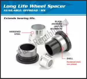 ALL BALLS 200111100 wiel keer wheel spacer kit 11-1100 - Bovenkant