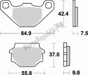 BRAKING BR669CM44 klocek hamulcowy 669 cm44 klocki hamulcowe spiekane - Dół