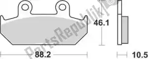 BRAKING BR690SM1 plaquette de frein 690 sm1 plaquettes de frein semi metallique - La partie au fond