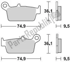BRAKING BR701SM1 klocek hamulcowy 701 sm1 klocki hamulcowe pó?metaliczne - Dół