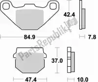 BR702SM1, Braking, Plaquette de frein 702 sm1 plaquettes de frein semi metallique    , Nouveau