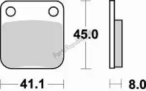BRAKING BR703SM1 brake pad 703 sm1 brake pads semi metallic - Bottom side
