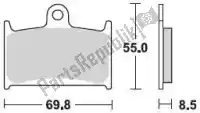 BR707SM1, Braking, Brake pad 707 sm1 brake pads semi metallic    , New