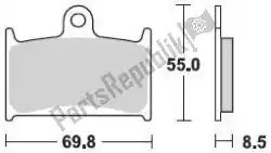 Here you can order the brake pad 707 sm1 brake pads semi metallic from Braking, with part number BR707SM1: