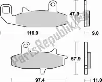 BR709SM1, Braking, Remblok 709 sm1 brake pads semi metallic    , Nieuw