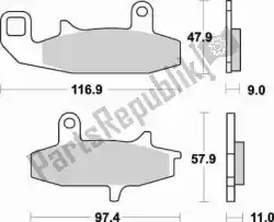 Here you can order the brake pad 709 sm1 brake pads semi metallic from Braking, with part number BR709SM1: